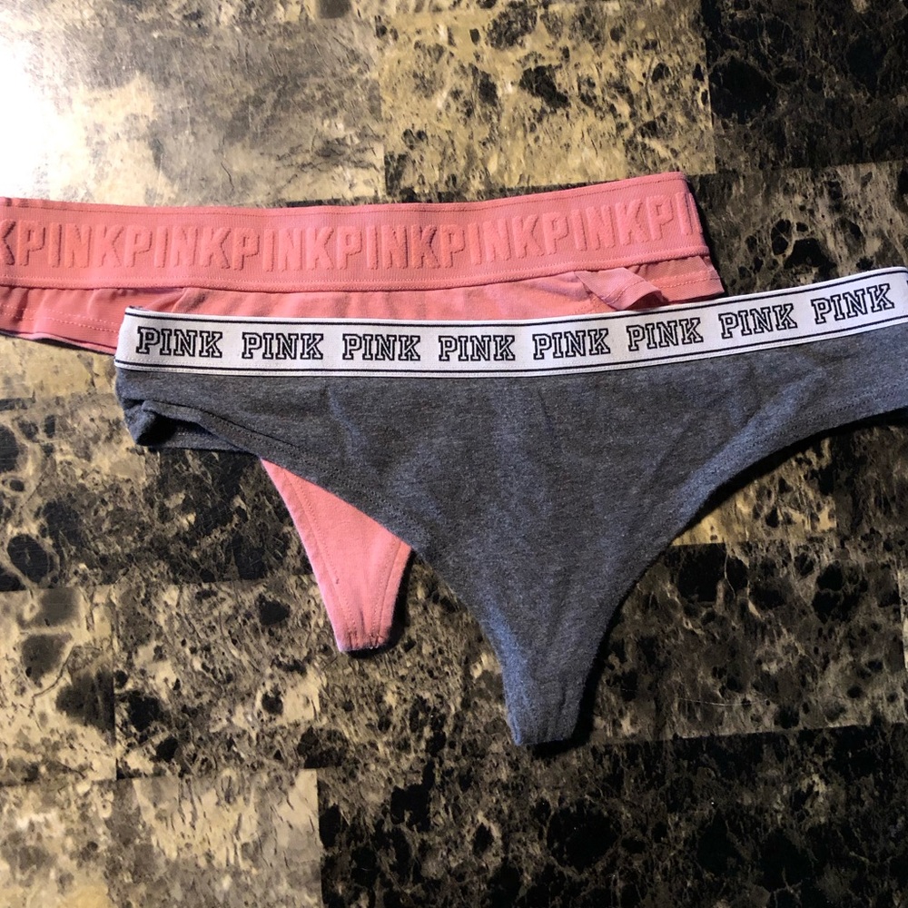PINK NWOT | Victoria's Secret Thong Bundle (2)  - Pink and Gray